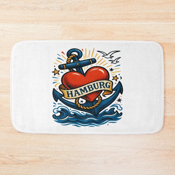 Item preview, Anchor Heart of Hamburg – Vintage Germany Nautical Skyline Pride Design designed and sold by Globalcitytees.
