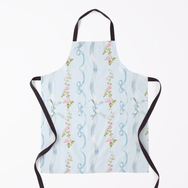 Item preview, Coquette rose and blue bow Floral Pattern designed and sold by Bonita Faye.