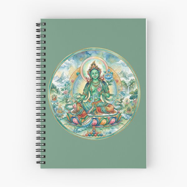 Item preview, Green Tibetan Tara Watercolor designed and sold by shantilovesart.