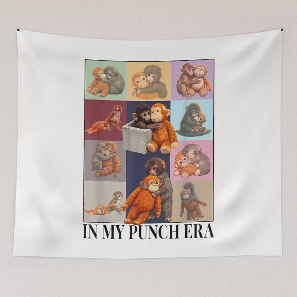 Item preview, In My Punch Era Cute Baby Monkey And Plush Toy  designed and sold by colornatics.