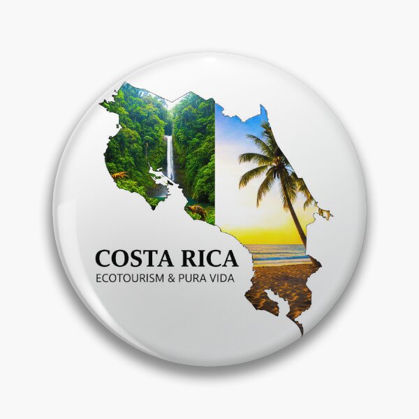 Item preview, Costa Rica Map Ecotourism and Pura Vida Nature Art designed and sold by AbulailArt.