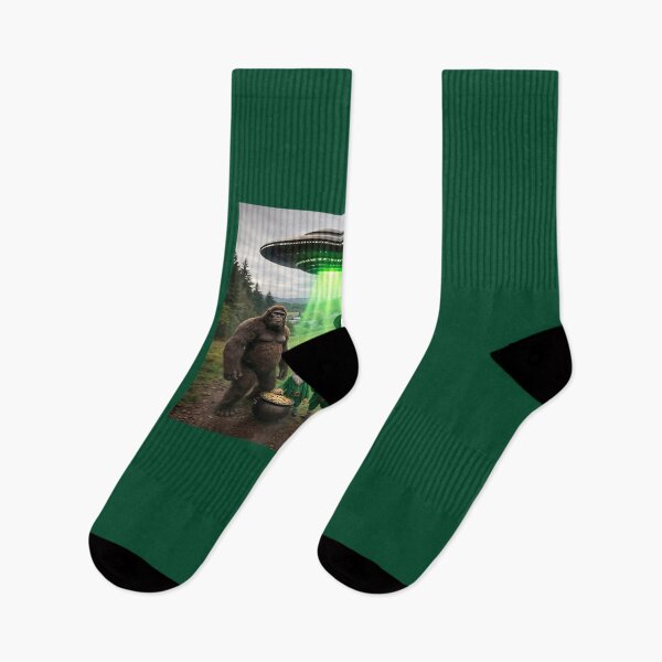 Item preview, Funny St Patricks Day Cat Selfie with Leprechaun Bigfoot UFO designed and sold by hargisnamocho.