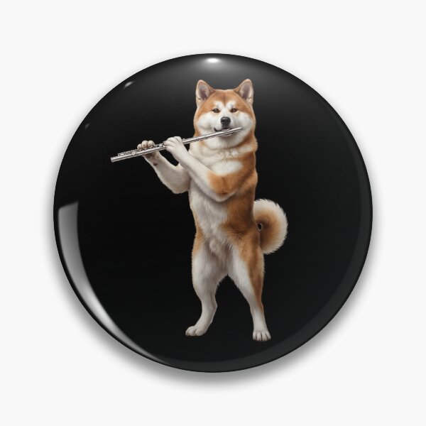 Item preview, Akita Playing Flute Player Flutist Dog Lover designed and sold by TerryConnells.