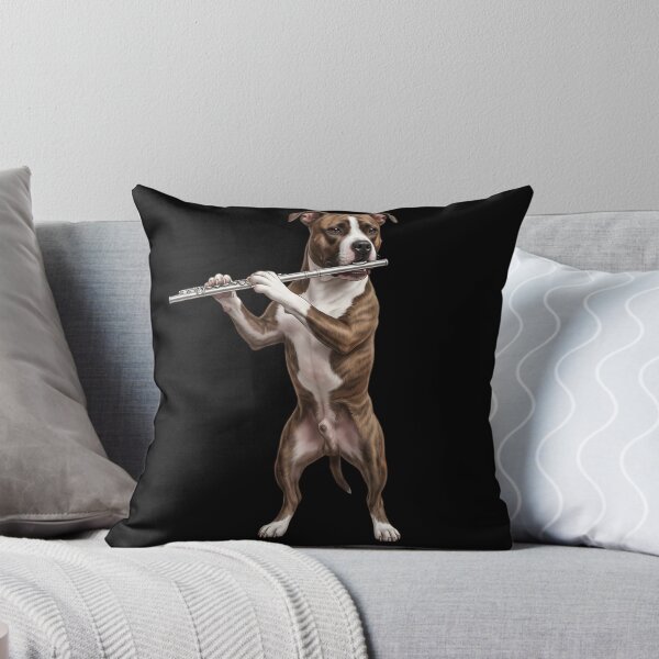 Item preview, American Staffordshire Terrier Playing Flute Player Flutist Dog Lover designed and sold by TerryConnells.