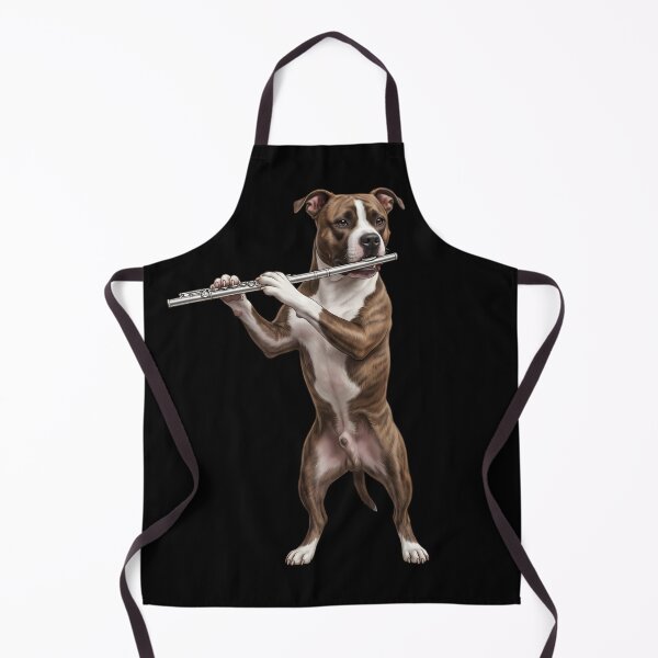 Item preview, American Staffordshire Terrier Playing Flute Player Flutist Dog Lover designed and sold by TerryConnells.