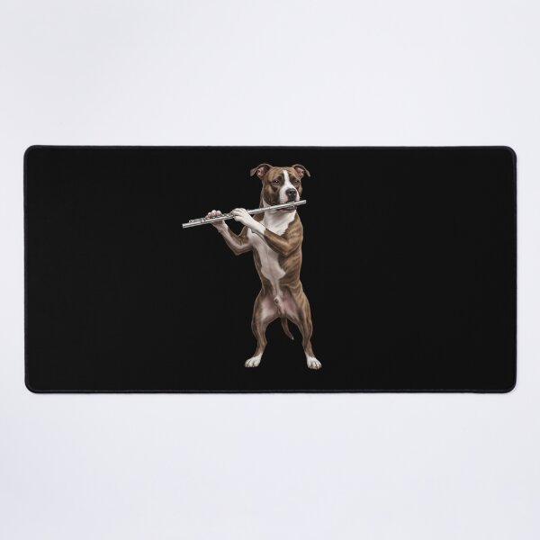 Item preview, American Staffordshire Terrier Playing Flute Player Flutist Dog Lover designed and sold by TerryConnells.