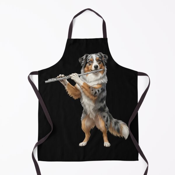 Item preview, Australian Shepherd Playing Flute Player Flutist Dog Lover designed and sold by TerryConnells.