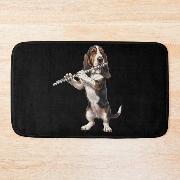 Item preview, Basset Hound Playing Flute Player Flutist Dog Lover designed and sold by TerryConnells.