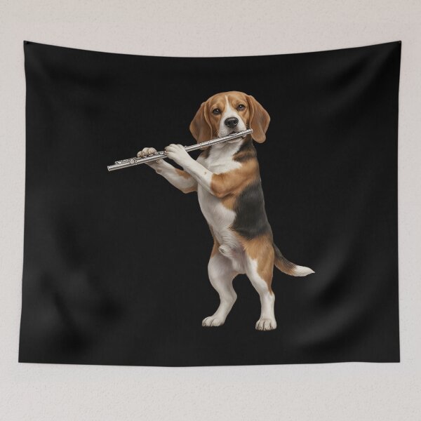 Item preview, Beagle Playing Flute Player Flutist Dog Lover designed and sold by TerryConnells.