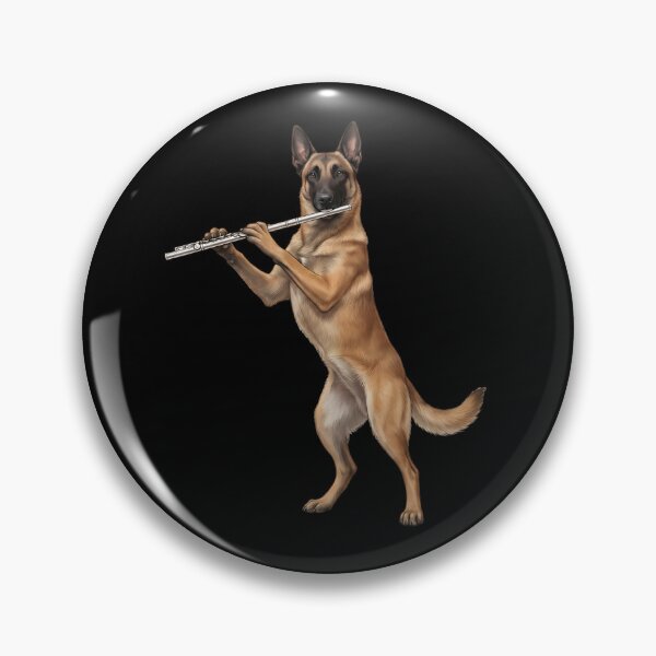Item preview, Belgian Malinois Playing Flute Player Flutist Dog Lover designed and sold by TerryConnells.