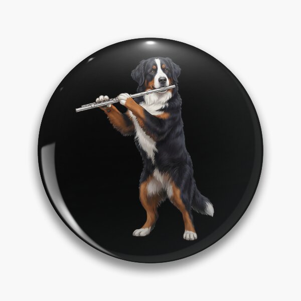 Item preview, Bernese Mountain Dog Playing Flute Player Flutist Dog Lover designed and sold by TerryConnells.