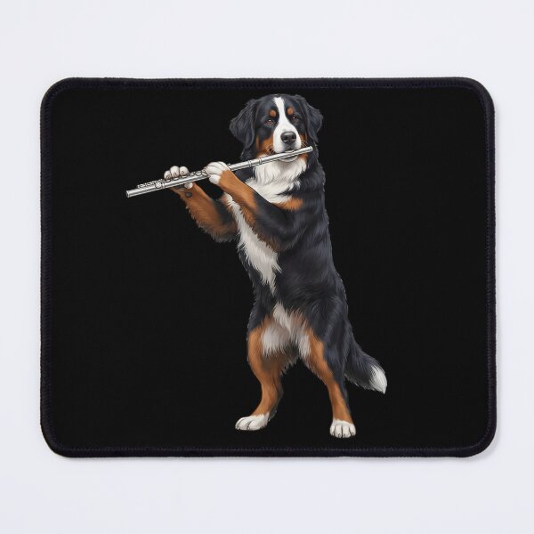 Item preview, Bernese Mountain Dog Playing Flute Player Flutist Dog Lover designed and sold by TerryConnells.