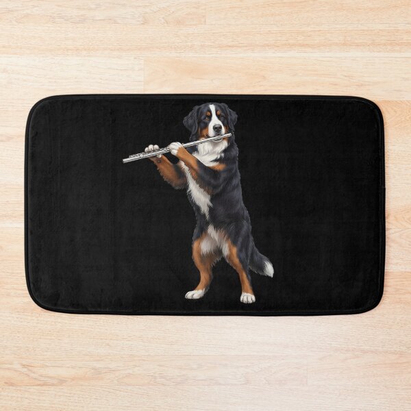 Item preview, Bernese Mountain Dog Playing Flute Player Flutist Dog Lover designed and sold by TerryConnells.