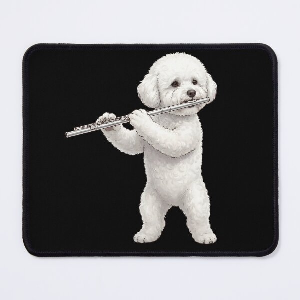 Item preview, Bichon Frise Playing Flute Player Flutist Dog Lover designed and sold by TerryConnells.