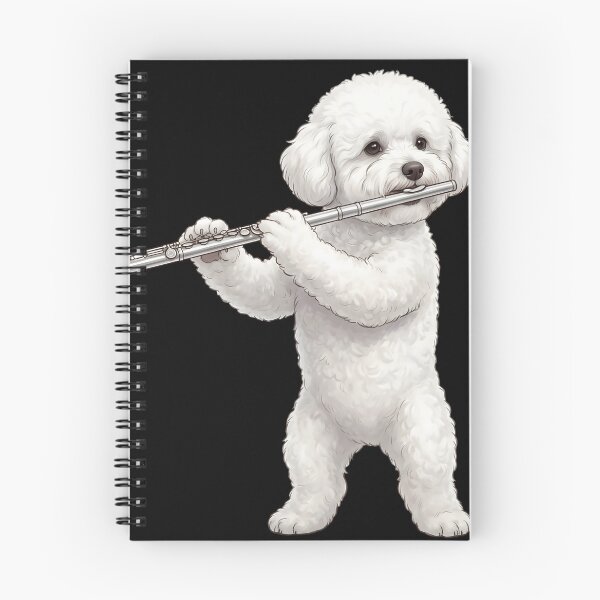 Item preview, Bichon Frise Playing Flute Player Flutist Dog Lover designed and sold by TerryConnells.