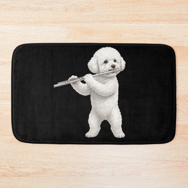 Item preview, Bichon Frise Playing Flute Player Flutist Dog Lover designed and sold by TerryConnells.