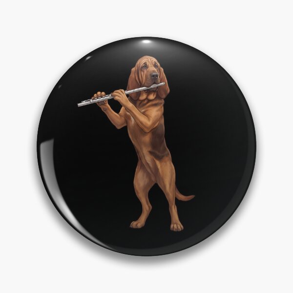 Item preview, Bloodhound Playing Flute Player Flutist Dog Lover designed and sold by TerryConnells.