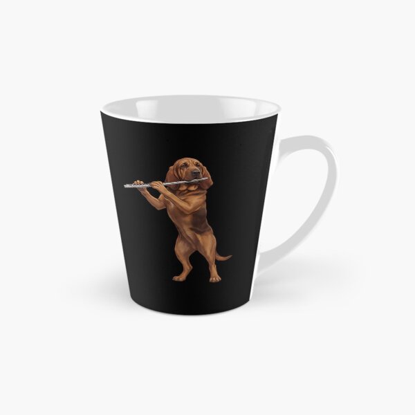 Item preview, Bloodhound Playing Flute Player Flutist Dog Lover designed and sold by TerryConnells.