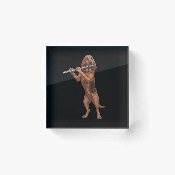 Item preview, Bloodhound Playing Flute Player Flutist Dog Lover designed and sold by TerryConnells.