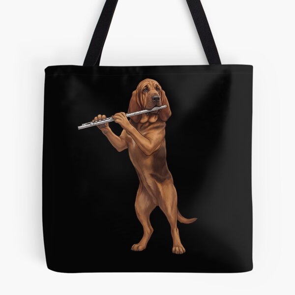 Item preview, Bloodhound Playing Flute Player Flutist Dog Lover designed and sold by TerryConnells.