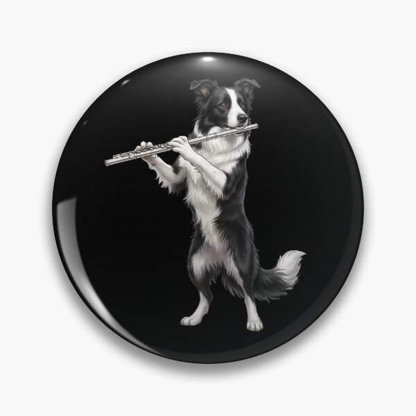 Item preview, Border Collie Playing Flute Player Flutist Dog Lover designed and sold by TerryConnells.