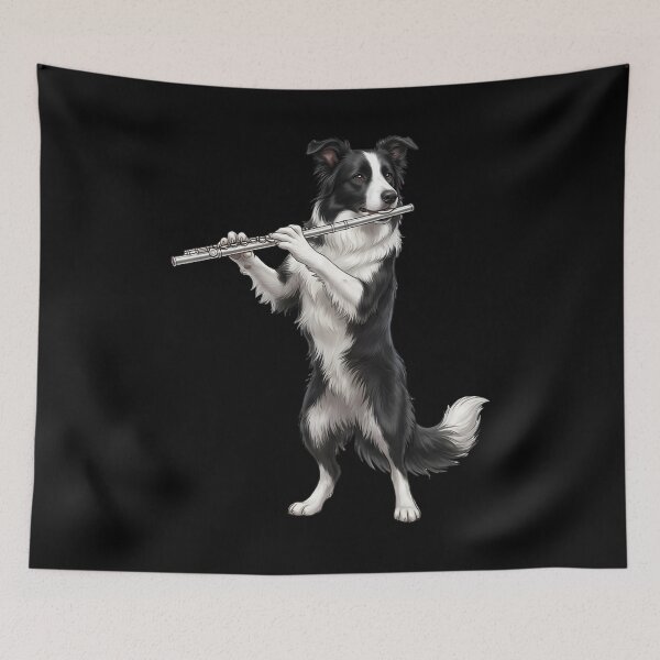 Item preview, Border Collie Playing Flute Player Flutist Dog Lover designed and sold by TerryConnells.