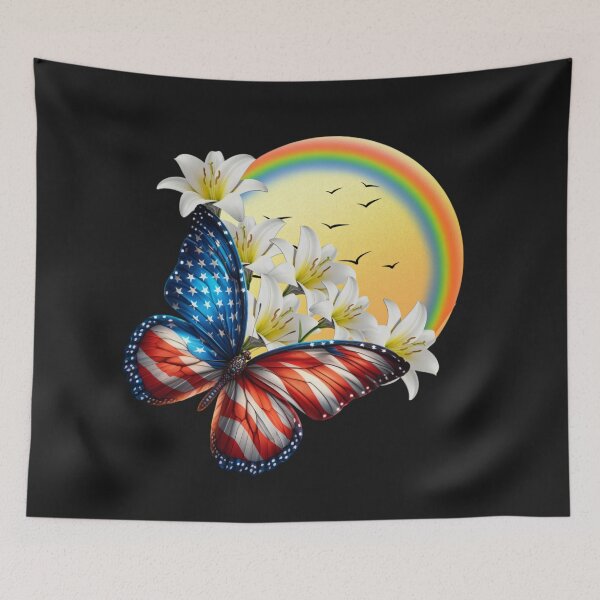 Item preview, Patriotic USA Flag Butterfly designed and sold by Ninon 888.