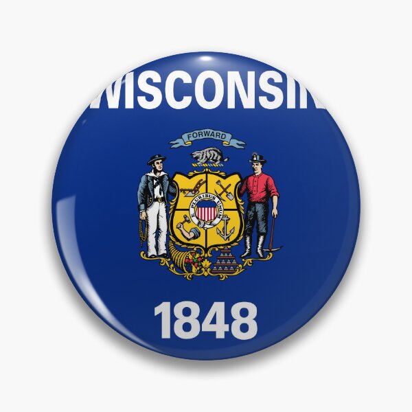 Item preview, Wisconsin State Flag - Badger State & Forward Heritage Pride designed and sold by NTGUILTY.