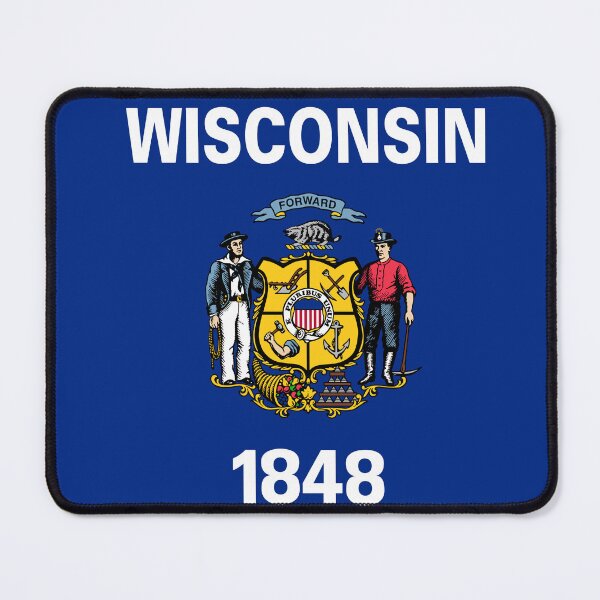 Item preview, Wisconsin State Flag - Badger State & Forward Heritage Pride designed and sold by NTGUILTY.