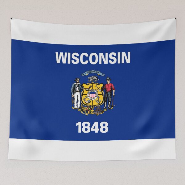 Item preview, Wisconsin State Flag - Badger State & Forward Heritage Pride designed and sold by NTGUILTY.