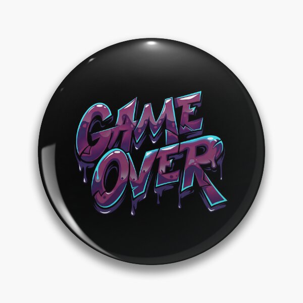 Item preview, Game Over Graffiti Drip Retro Arcade Glitch Style designed and sold by MarCinu Art.