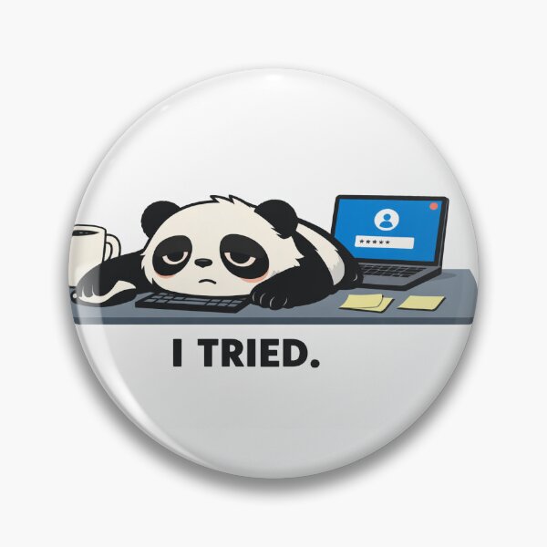 Item preview, Exhausted Panda Office Burnout Illustratio designed and sold by Overstimulated Studio.