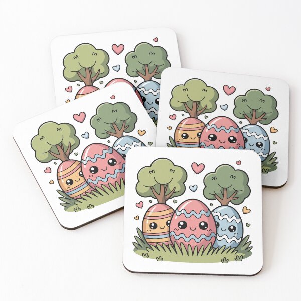 Item preview, kawaii Easter Eggs designed and sold by jkrphoto.