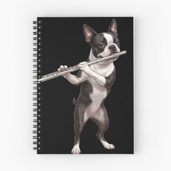 Item preview, Boston Terrier Playing Flute Player Flutist Dog Lover designed and sold by TerryConnells.