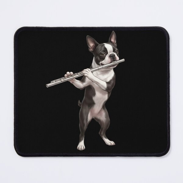 Item preview, Boston Terrier Playing Flute Player Flutist Dog Lover designed and sold by TerryConnells.
