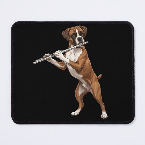Item preview, Boxer Dog Playing Flute Player Flutist Dog Lover designed and sold by TerryConnells.