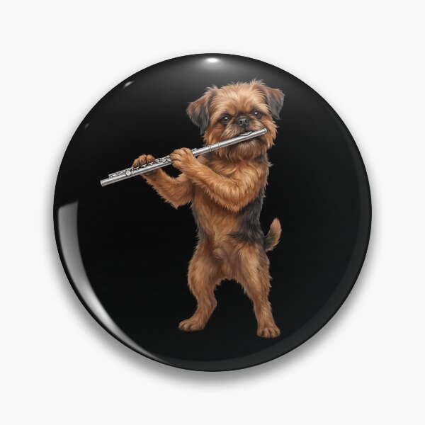 Item preview, Brussels Griffon Playing Flute Player Flutist Dog Lover designed and sold by TerryConnells.
