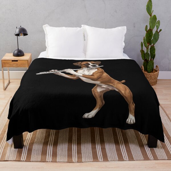 Item preview, Boxer Dog Playing Flute Player Flutist Dog Lover designed and sold by TerryConnells.