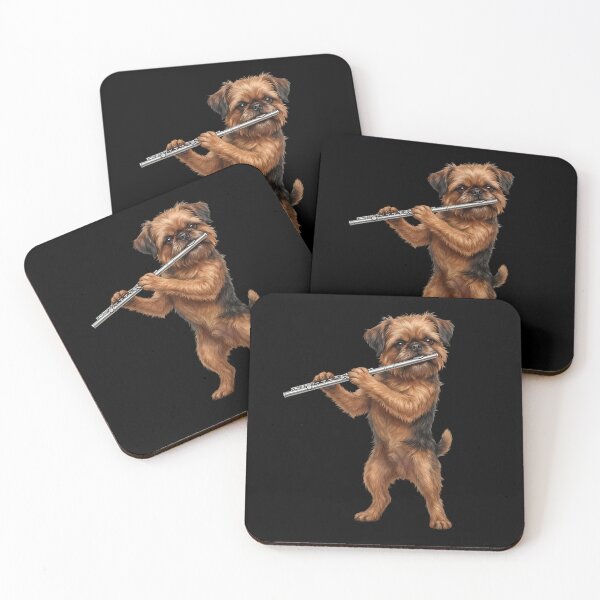 Item preview, Brussels Griffon Playing Flute Player Flutist Dog Lover designed and sold by TerryConnells.