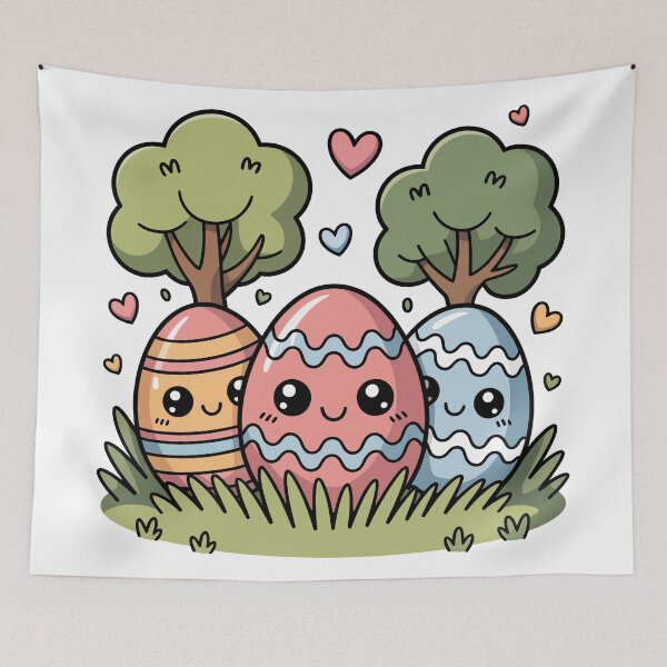 Item preview, kawaii Easter Eggs designed and sold by jkrphoto.