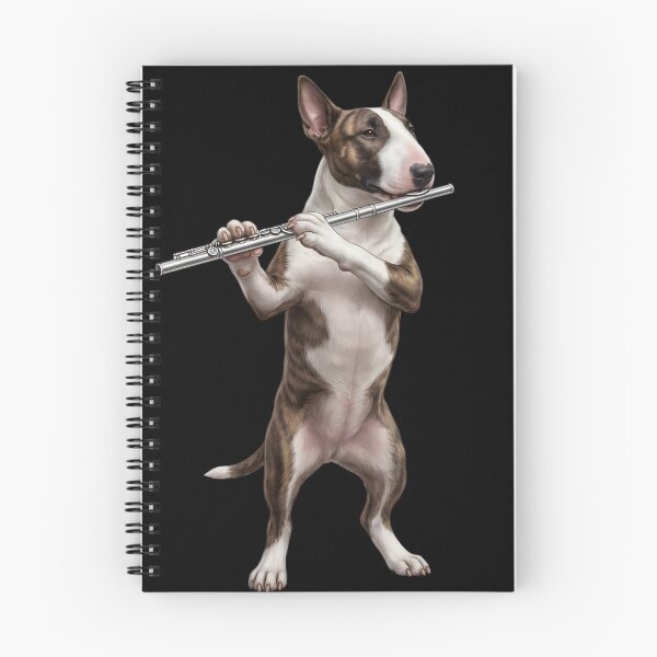 Item preview, Bull Terrier Playing Flute Player Flutist Dog Lover designed and sold by TerryConnells.