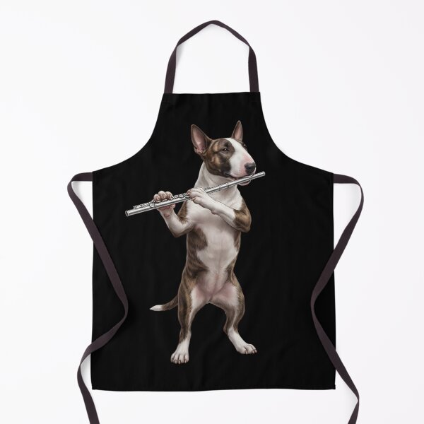 Item preview, Bull Terrier Playing Flute Player Flutist Dog Lover designed and sold by TerryConnells.