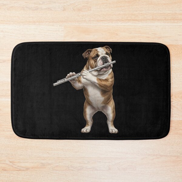 Item preview, Bulldog Playing Flute Player Flutist Dog Lover designed and sold by TerryConnells.