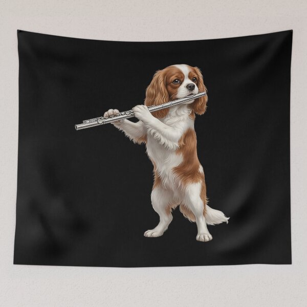 Item preview, Cavalier King Charles Spaniel Playing Flute Player Flutist Dog Lover designed and sold by TerryConnells.