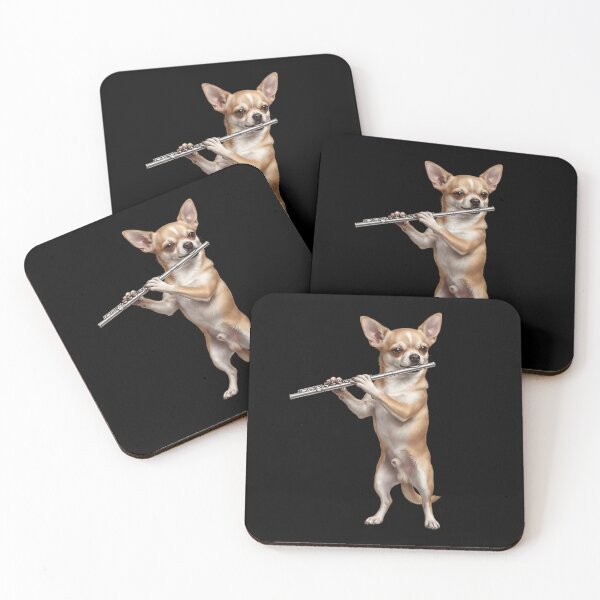 Item preview, Chihuahua Playing Flute Player Flutist Dog Lover designed and sold by TerryConnells.