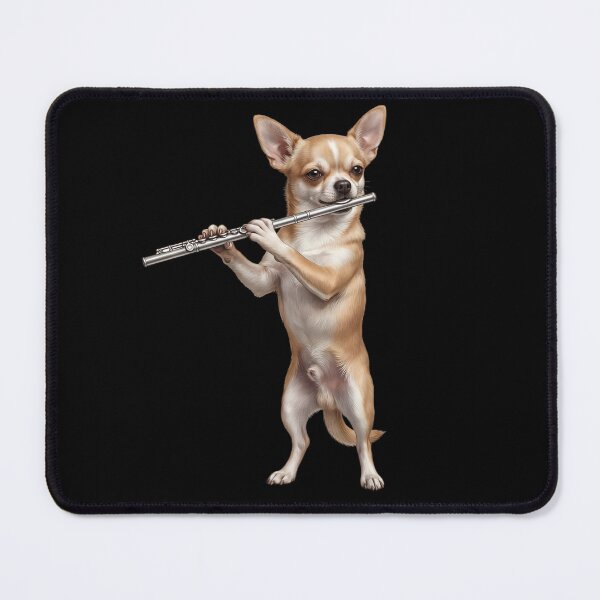 Item preview, Chihuahua Playing Flute Player Flutist Dog Lover designed and sold by TerryConnells.