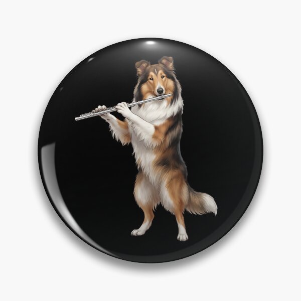 Item preview, Collie Playing Flute Player Flutist Dog Lover designed and sold by TerryConnells.