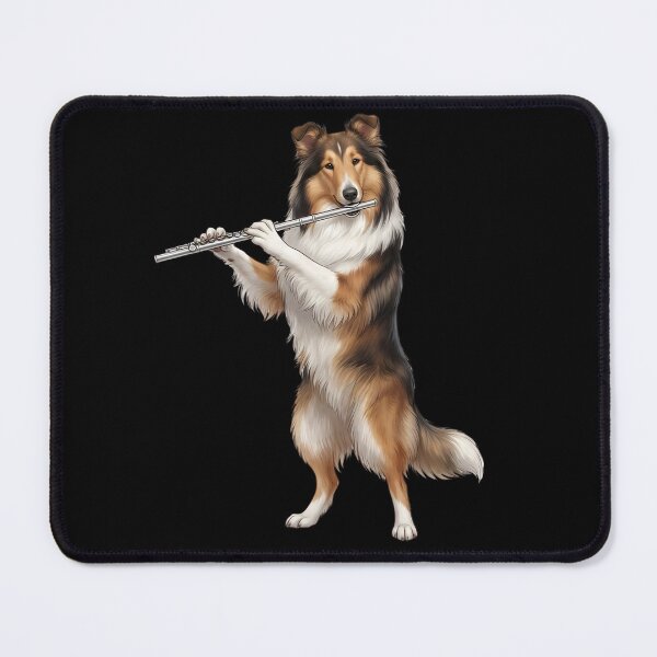 Item preview, Collie Playing Flute Player Flutist Dog Lover designed and sold by TerryConnells.