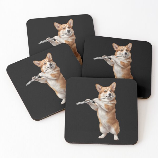 Item preview, Corgi Playing Flute Player Flutist Dog Lover designed and sold by TerryConnells.
