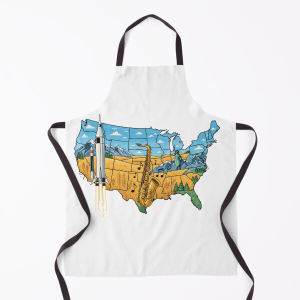 Item preview, USA Map Space Exploration Jazz and Liberty Heritage Art designed and sold by AbulailArt.